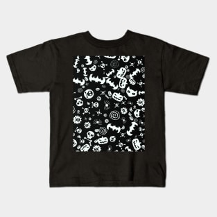 Halloween Pattern Art Design White Kids T-Shirt